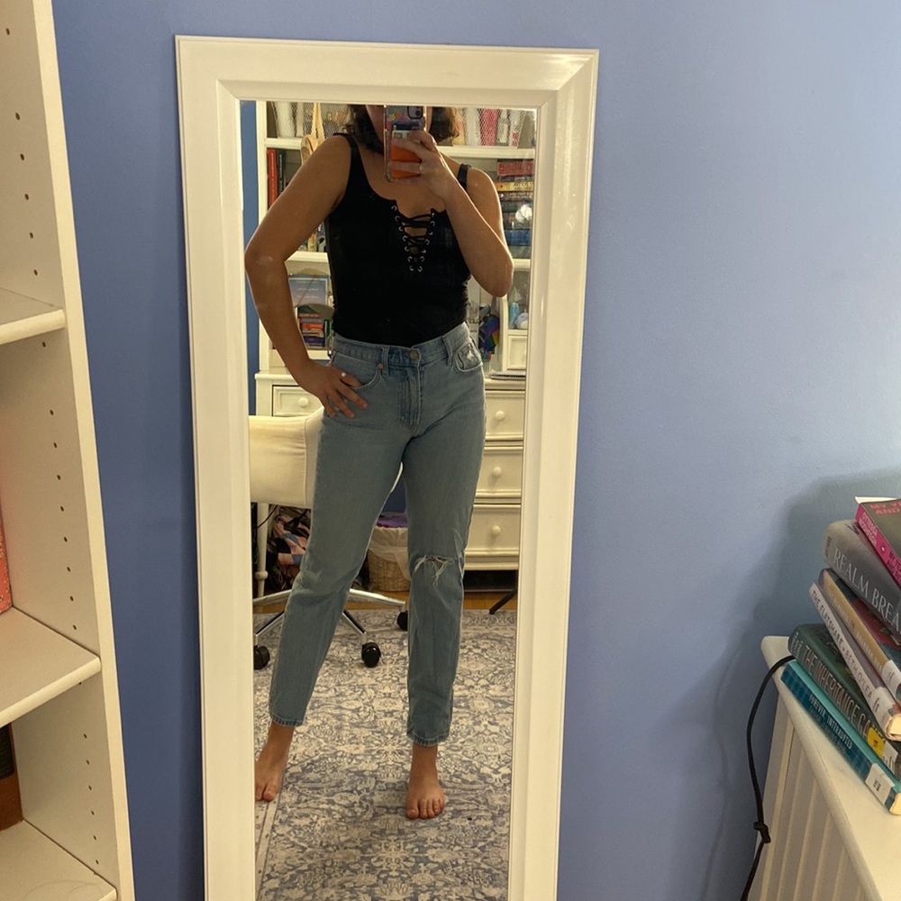 Ribbed Black Bodysuit 🖤 American Eagle